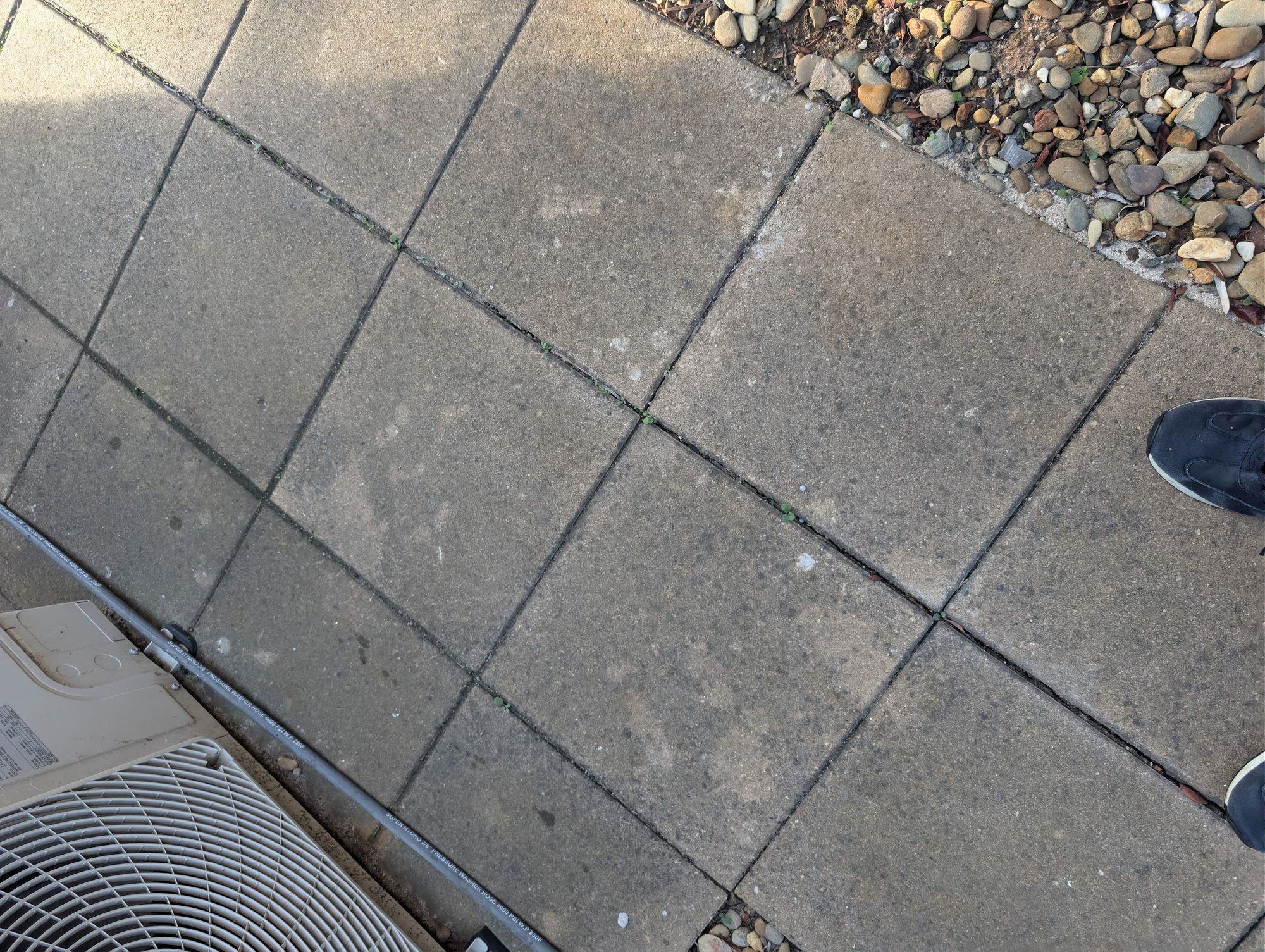 Before/after pressure-washed paver in Geelong by TwinTide Cleaning